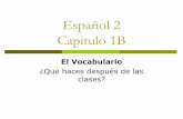 Español 2 Capitulo 1B - Weeblysrarozas.weebly.com/.../1/9/0/31905373/1b.el_vocabulario_presentati… · ¡Yo gano! El pasatiempo . Participar (en) La reunión . Volver . Asistir