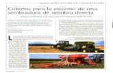 dossier AGRICULTURA DE CONSERVACIÓN · 2009-01-23 · a técnica de siembra directa representa el máximo expo-nente de la agricultura de conservación. Para que pueda ser practicada