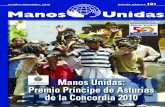 Manos Unidas: Premio Príncipe de Asturias de la …mansunidesvor.org/usuaris/publicacions/arxius/13_2...Manos Unidas ha sido galardonada con el Premio Príncipe de Asturias de la