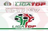 18 19 TEMPORADA G7 - Liga TDPligatdp.mx/pdf/Grupo7.pdf · #CrecemosJuntos DIA LOCAL VISITANTE HORA ESTADIO Viernes Tuzos Pachuca vs. Club Deportivo FC Cuervos Blancos 11:00 hrs.Universidad