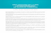 declaracion de la red - PUCPfacultad.pucp.edu.pe/.../08/declaracion-de-la-red.pdf · dades, para fortalecer, consolidar y posicionar la educación legal clínica en América Latina.