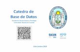 Catedra de Base de Datos - Universidad Nacional de Tucumán...Unidad 1: Generalidades sobre bases de datos.Propósitos de las Bases de datos. Sistemas de Administración de Bases de