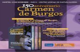 CONFERENCIA: Buscando a Carmen de Burgos, de Almería al …blog.dipalme.org/.../Conferencia-Carmen-de-Burgos.pdf · MARTES, 12 DE DICIEMBRE • 19.00 H. • CENTRO UNICAJA DE CULTURA