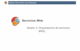 Servicios Web - ua · 2014-06-26 · • Orquestación de servicios Web como aproximación abierta, basada en estándares para crear procesos de negocio de alto nivel 4. ... WS-BPEL
