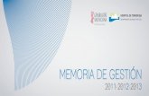 MEMORIA DE GESTIÓNpublicaciones.san.gva.es/.../MemoriaTorrevieja2011_12_13.pdf · 2017-02-21 · 02 Un modelo de salud Memoria: 2011.2012.2013 02 En 1999 se construye en Alzira el