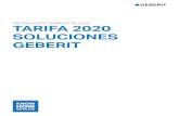 TARIFA 2020 SOLUCIONES GEBERIT - grupocoysa.com...Casi todas las cisternas vistas del mercado están equipadas con pulsador de doble descarga que ahorra en el consumo de agua. VENTAJAS