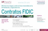 Portada CONTRATOS FIDIC - Ecofin · contratos FIDIC se han convertido en el modelo estándar de contrato de construcción más utilizado a nivel internacional. La mayor parte del