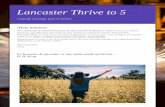 Lancaster Thrive to 5 - caplanc.org · Tomarse el tiempo para centrarse en los sentimientos positivos y en las cosas que les hacen sentir esos sentimientos es una manera poderosa
