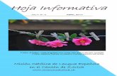Año V Nº. 4 ABRIL 2017claretianos.ch/nueva/wp-content/uploads/2017/03/hoja-abril-2017-00… · Hoja Informativa Año V Nº. 4 ABRIL 2017 Misión Católica de Lengua Española en