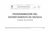 PROGRAMACIÓN DEL DEPARTAMENTO DE MÚSICAies-pedromercedes.centros.castillalamancha.es/.../musica_17-18.pdf · Las asignaturas de Música, Música activa y Movimiento y Lenguaje y