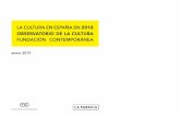 OBS de la CUL 2018€¦ · diciembre de 2018 y enero de 2019. Observatorio de la Cultura. La Cultura en España en 2018. 3 ÍNDICE LA CULTURA EN ESPAÑA EN 2018 ... Puesto Variación