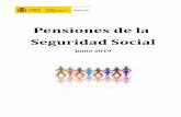 Pensiones de la Seguridad Social · PENSIONES CONTRIBUTIVAS EN VIGOR A 1 DE JUNIO DE 2019 DISTRIBUCIÓN POR REGÍMENES Y CLASES DE PENSIÓN (Importe en miles de euros) REGÍMENES