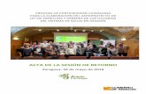ACTA DE LA SESIÓN DE RETORNO - Aragonaragonparticipa.aragon.es/.../acta_sesion-retorno.pdfLa sesión de retorno se desarrolló el día 30 de mayo de 2018 en la Sala Ordesa del Edificio