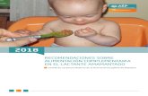 RECOMENDACIONES SOBRE ALIMENTACIÓN ...matronasextremadura.org/wp-content/uploads/2018/06/...2018/02/01  · Recomendaciones sobre alimentación complementaria en el lactante amamantado