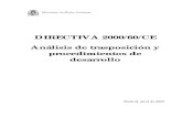 DIRECTIVA 2000/60/CE Análisis de trasposición y ... directiva marco.pdf · 1.2.5. Definiciones del potencial ecológico (óptimo, bueno, aceptable) de las masas de agua artificiales