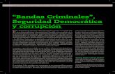 “Bandas Criminales”, Seguridad Democrática y corrupción · 2009-11-17 · “Bandas Criminales”, Seguridad Democrática y corrupción 1 Mauricio Romero es director del Obser-vatorio
