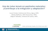 Uso de Lotus tenuis en pastizales naturales: ¿Contribuye a ...Uso de Lotus tenuis en pastizales naturales: ¿Contribuye a la mitigación y adaptación? Laura Finster, Instituto de