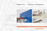 ARSTYL® WALL PANELS · 2018-06-18 · Pistola de cartucho adhesiva para encolar Separadores en cruz ... temperatura a las que habrá en los espacios en el momento del montaje final