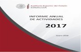 Auditoría Superior del Estado de Sinaloa - INFORME ANUAL DE ACTIVIDADES … · 2019-09-11 · Auditorías Financieras. 14 2.1.1. Auditorías a Poderes. 15 2.1.2. Auditorías a Municipios.