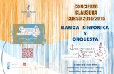 BANDA SINFÓNICA Y ORQUESTA - CSMCLMcsmclm.com/documentos/contenidos/149.pdfOrquesta del Conservatorio Superior de Música de Castilla-La Mancha CONCIERTO PARA CLARINETE EN LA MAYOR