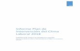 Plan de Intervención del Clima Laboral 2018 - IDIPRONpercepción del clima laboral en el IDIPRON por medio de actividades enfocadas en la comunicación e integración, el estilo de
