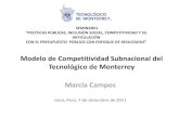Modelo de Competitividad Subnacional del Tecnológico de ...€¦ · marcia campos lima, perú, 7 de diciembre de 2011 seminario “polÍtias pÚlias, inlusiÓn soial, ompetitividad