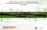 document jornada 5 juny · el suport d’ISTAS-CCOO, en l’actualitat el sector de les renovables compta a Catalunya amb 15.432 llocs de treball repartits en empreses que desenvolupen