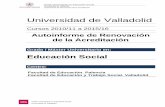 Universidad de Valladolid...Universidad de Valladolid 2 de 35 Índice del Autoinforme: 0 Introducción. 1 Desarrollo del Plan de Estudios. 1.1 Vigencia del interés académico, científico