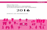 Proyecto Presupuesto 2016 Ayuntamiento de Madrid. Tomo 6 · proyecto de inversiÓn: 2016/000494 fondo de fomento de la innovaciÓn datos en euros subconceptos importe 640.99 otras