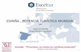 ESPAÑA , POTENCIA TURÍSTICA MUNDIAL · 2014-04-14 · Jornada “El turismo: un motor en continua evolución ” - Benidorm, 14 de abril de 2014 Comparación en términos constantes