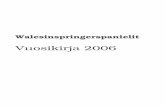 Vuosikirja 2006 - Springerspanielit · ALPACINO FIN28284/05 S. 11.5.05 I. Sweetie-pie Famoso e. Korpinotkon Cleopatra Spanieleiden vesilintukokeet: Ii 26.8 ylit Jyrki Vuopohja tuom