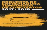 ORQUESTA DE EXTREMADURA TEMPORADA DE CONCIERTOS … · por la Orquesta de Extremadura. 12 / ABONO 2017 2018 * Primera audición por la Orquesta de Extremadura CÁMARA 01 Wolfgang