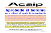 Desarrollo de la Ley de Dependencia - Portal web de ACAIP · 2008-12-22 · de dependencia de los ciudadanos e incluye a todos los tipos de discapacidad. ÎSe valorará la autonomía