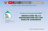 REDUCCIÓN DE LA DEGRADACIÓN DE LOS SUELOS AGRARIOS€¦ · Productores Agrarios Informados sobre la Aptitud de los Suelos PP.0089 “Reducción de la degradación de los suelos