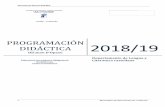 PROGRAMACIÓN DOCENTE 2018-2019iesjuandopazo.es/Wpa/wp-content/uploads/2018/11/13... · PROGRAMACIÓN DOCENTE 2018-2019 8 DEPARTAMENTO DE LENGUA CASTELLANA Y LITERATURA II. ENSEÑANZA