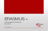 ERASMUS - Navarrapolitecnicotafalla.educacion.navarra.es/...ERasmus... · ERASMUS + Erasmus+ • En enero de 2014 comenzó un nuevo programa llamado Erasmus+ que engloba los antiguos