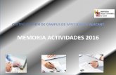 CENTRO GESTIÓN DE CAMPUS DE MEMORIA ACTIVIDADES … · administración y servicios de este Centro de Gestión de Campus de Sant Joan d´Alacant, para poder llevar a cabo, diariamente