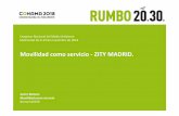 Movilidad como servicio ZITY MADRID. 2018/55… · Javier Mateos Movilidad como servicio #conama2018. 01 02 ... Tm CO2 NO EMITIDAS USUARIOS VEHÍCULOS ZONA SERVICIO 150.000 500 RENAULT