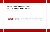 MEMORIA DE ACTIVIDADES - Fundación Dialnet · 2019-06-05 · MEMORIA DE ACTIVIDADES 2018 5 Ferran Mateo de la Fundación Dialnet durante su presentación. Entreconferencias CRECS: