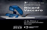 3 edición de los premios Ricard Vaccaro - ODF · 1. Formulario de Inscripción 2. Carta de presentación de la persona o entidad que presenta una candidatura. Extensión máxima