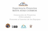 Experiencia Proyectos MATS ATAS COSMOS puente... · 2012-02-03 · MATS ATAS COSMOS Generación de Proyectos (Telecuidado) Procesos al Interior de los Equipos. Introducción •Complejidad