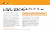 Informe Anual de Impunidad 2012: Rostros y …...2013/03/04  · Informe Anual de Impunidad 2012: Rostros y Rastros de la Libertad de Expresión en Latinoamérica y el Caribe (Resumen
