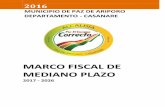 MARCO FISCAL DE MEDIANO PLAZO - Paz de Ariporo...REPÚBLICA DE COLOMBIA DEPARTAMENTO DE CASANARE MUNICIPIO DE PAZ DE ARIPORO NIT. 800.103.699-8 1. MARCO LEGAL El Marco fiscal de mediano