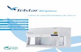 BiOptima - Telstar® · EN 12469 sobre cabinas de seguridad biológica de Clase II (unidad con un 30 % de expulsión y un 70 % de recirculación). La unidad BiOptima está indicada