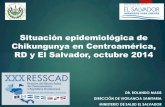 Situación epidemiológica de Chikungunya en Centroamérica ......RD y El Salvador, octubre 2014 DR. ROLANDO MASIS DIRECCIÓN DE VIGILANCIA SANITARIA MINISTERIO DE SALUD EL SALVADOR