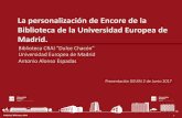 Presentación de PowerPoint - Universidad de Almería · 2017-06-06 · Mejora la visualización respecto a otros servicios de enriquecimiento de catálogos ya que la portada es más