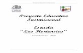 Proyecto Educativo Institucional - Comunidad Escolar · 2020-04-30 · 3. Acompañamiento al aula por parte del equipo directivo y entre pares. 4. Talleres de Reflexión en torno