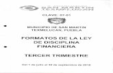 FORMATOS DE LA LEY - San Martín Texmelucan · MUNICIPIO DE SAN MARTIN TEXMELÜCAN PUEBLA Estado deSituación Financiera Detallado- LDF Al31 de Diciembrede 2017 y al 30de Septiembrede