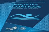XI JUEGOS SURAMERICANOS COCHABAMBA 2018 DEPORTES … · 2019-11-05 · Deportes y el Comité Organizador de los XI Juegos Sura-mericanos Cochabamba 2018, tengo el agrado de diri-girme