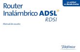 RDSI - Movistar...3 ÍNDICE 1 Antes de comenzar la instalación 5 3.1 Instalaciones previas 3.2 Instalación del router RDSI inalámbrico 3.3 Encendido del router ADSL 3.4Opcional.